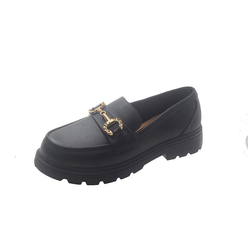 Женские лоферы Обувь Осень Платформа Подошва Британский Стиль Модные Уличные Слипоны Одинарная Обувь Толстая Подошва Корейский Стиль