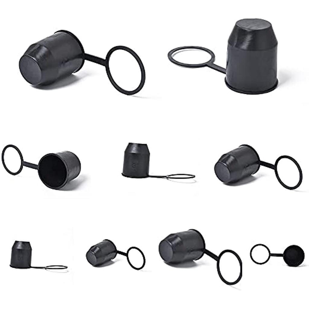 Защитная крышка сцепного устройства прицепа, 2 шт., крышка сцепного устройства прицепа, пылезащитная и водонепроницаемая для автомобиля, дома на колесах, защита шаровой головки прицепа (черный)