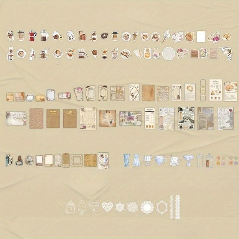 1PC Long Night Book Series Material Pack Creative Retro Ins Style Notebook Material Paper Notebook Collage Material Card Paper