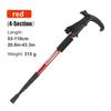 Складная походная палка для активного отдыха, 4-секционная, портативная, прогулочная, походная, телескопическая, легкая, походная, альпинистская, треккинговая палка
