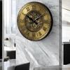 Handicraft Decorative Wooden Brass Inlay Artware/Handcrafted Fleur De Lis Design Wall Art Clock