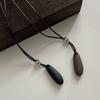 PU Leather Pinecone Pendant Necklace Long Chain Sweater Chain Fashion Rope Chain Necklace  Jewelry