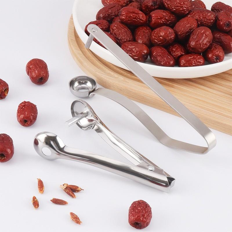 Stainless Steel Multi Functional Cherry Fruit Corer Quick Seed Removal Comfort Grip For Kitchen Baking And Snack Making