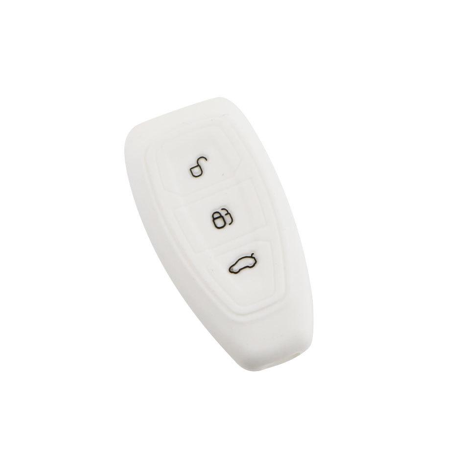 Silicone Key Case Cover for Ford Kuga 2021 Focus Mk4 2020 Fiesta Mondeo C-Max Galaxy Transit Keyless Fob Shell Holder Protector