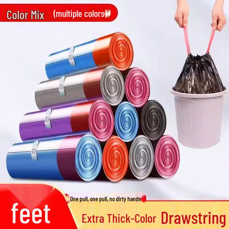 Большие черные портативные плотные мусорные пакеты для использования на кухне и в офисе