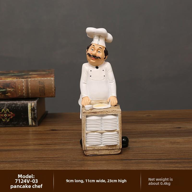 Смола Фигурка Шеф-повара в Европейском Стиле Для Домашнего Декора, Украшение для Торговой Точки, Кофейного Столика