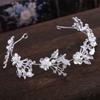 Crystal Crystal Pearl Hair Vine Shiny Wedding Headband Baroque Queen Crown  Women Hair Accessories