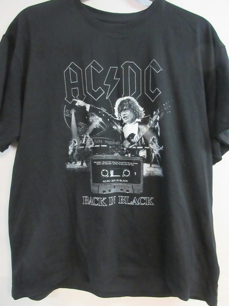 AC / DC ОФИЦИАЛЬНЫЙ МЕРЧ ЧЕРНЫЙ КАССЕТА ГРУППА КОНЦЕРТ МУЗЫКА 2XL / XXL Унисекс Футболка