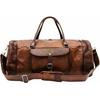 Большая дорожная сумка унисекс из натуральной винтажной кожи, дорожная сумка для выходных в спортзале на ночь