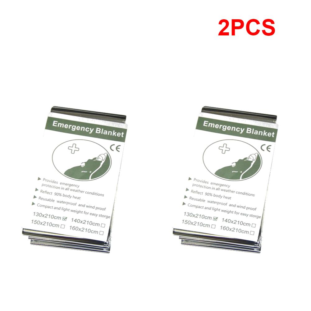 1-10 шт. Аварийное термоодеяло, одеяло для первой помощи, серебристая фольгированная одеяло для выживания, набор для выживания "Космическое одеяло" для улицы