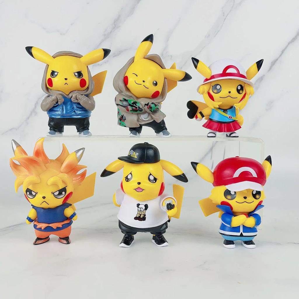 Pokemon Action Figure Gk Spoof Series Obscene Pikachu Charmander Bulbasaur Squirtle Gengar Doll Ornaments Model Kid Gift