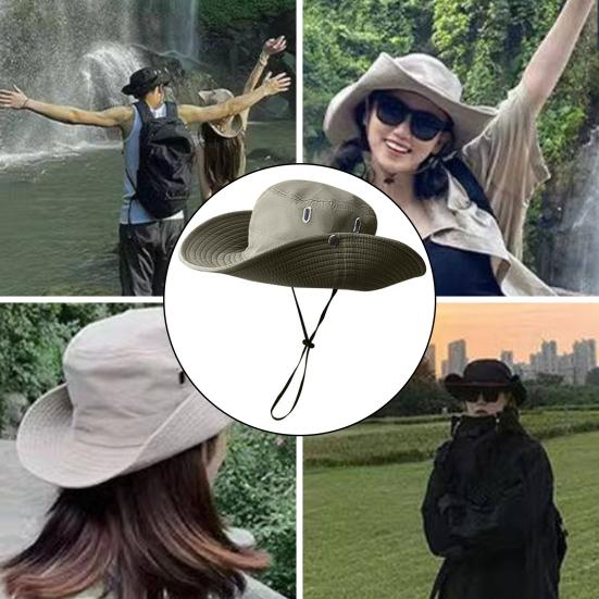 Шляпа от солнца с широкими полями для мужчин и женщин, дышащая шляпа с защитой от ультрафиолета UPF 50 +, летняя шляпа с защитой от солнца на открытом воздухе, рыбалка, пеший туризм, скалолазание, пеший туризм, садоводство, солнцезащитная шляпа