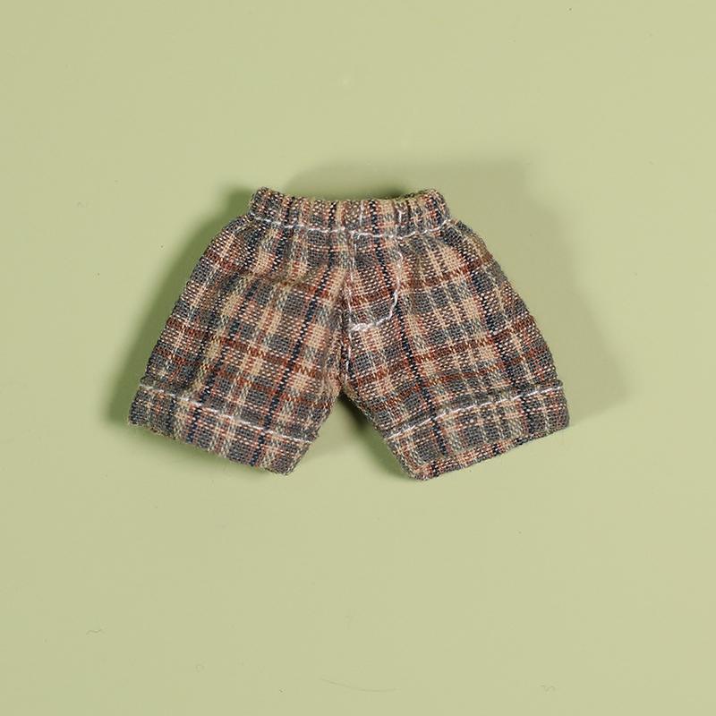 Ручная работа Брюки для куклы Ob11 Одежда Джинсовые шорты в клетку Аксессуары для кукол Для Penny, Molly, Obitsu11, Gsc 1/12 Bjd кукол