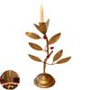 Iron Art Branch Candle Holder Vintage Metal Leaf Candlestick Home Living Room Wedding Party Tealight Candle Stand Dining Table Centerpiece Ornament