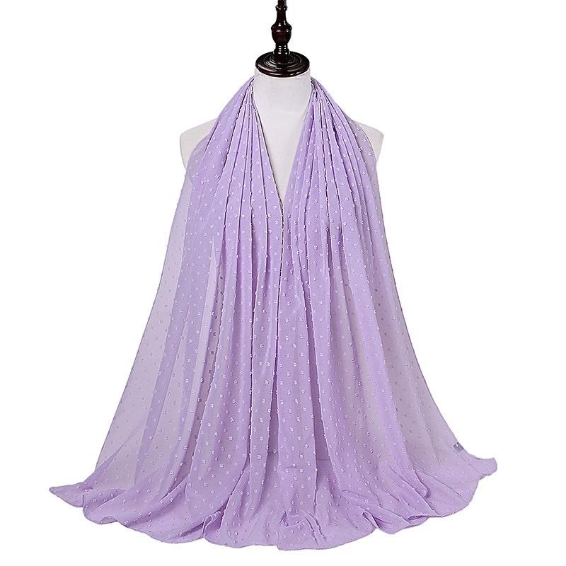 Solid Pearl Chiffon Hijab Scarf Woman Muslim Hijab Shawls Ladyies Ethnic Islamic Turban