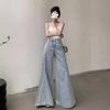 Spring/Autumn 2024 Women's Light Wide-Leg High-Waist Jeans