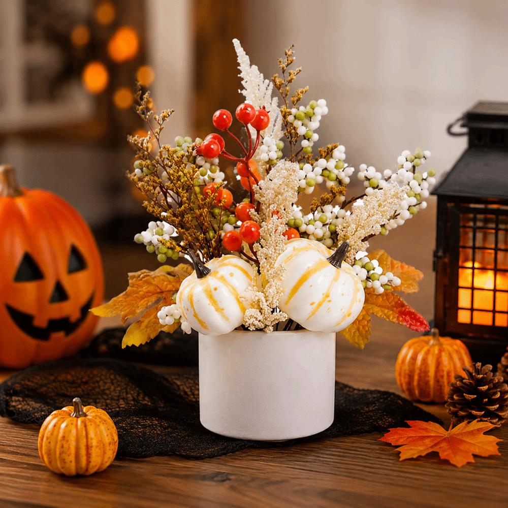 Fake Autumn Leaf Harvest Festival Pot Ornament Table Decorations