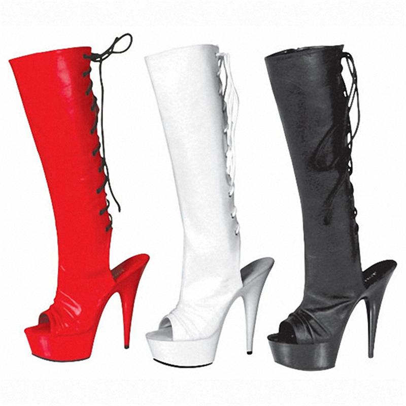 Осенние женские рыцарские сапоги черные 15 см высокий цилиндр внутренняя высота увеличение клейкая подошва круглый носок тонкий каблук модные сапоги