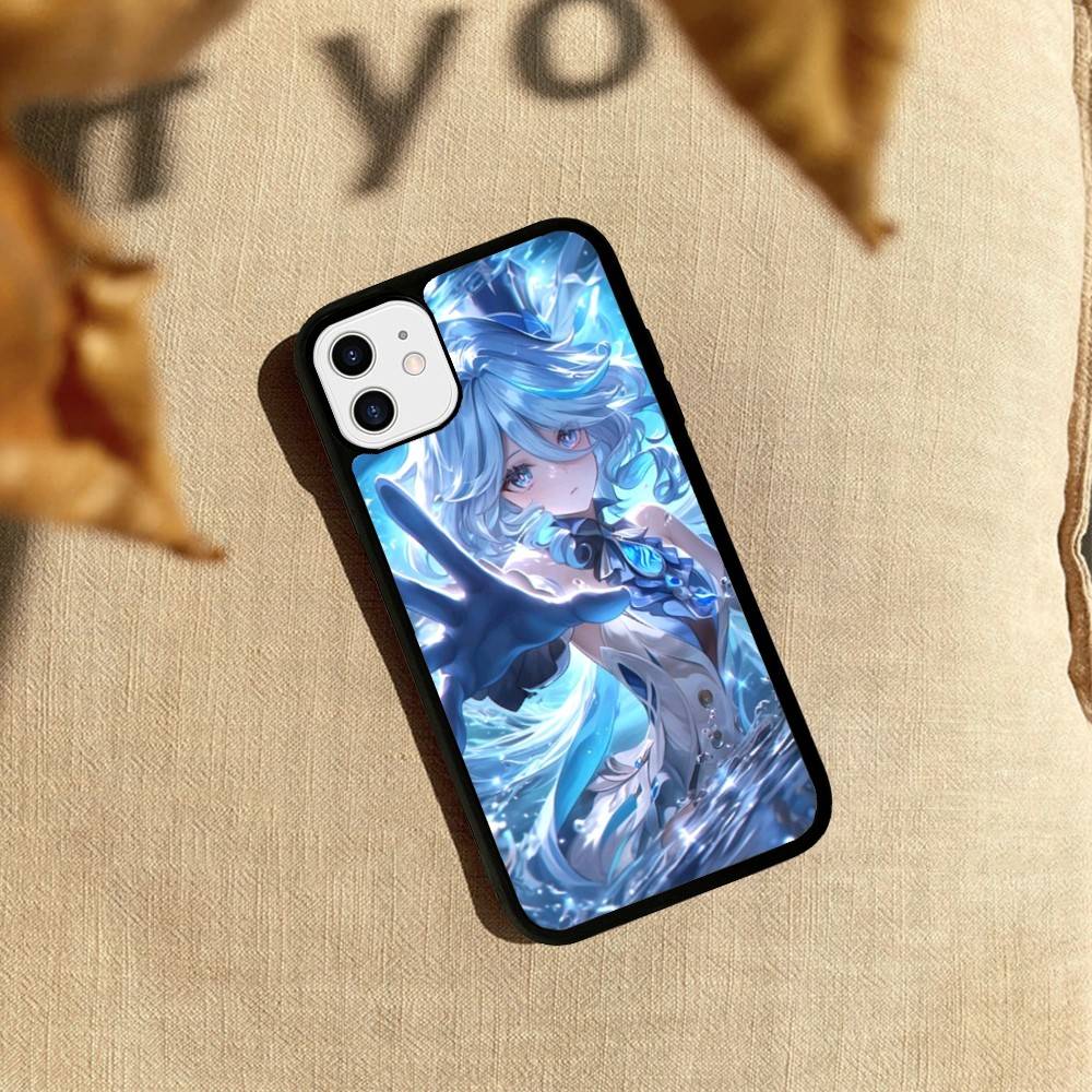 Чехол для телефона Genshin Impact Furina PC+TPU Для iPhone 17 16 15 14 PRO MAX 11 12 13 PLUS MINI