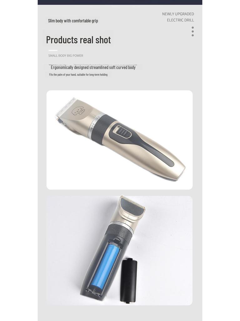Rechargeable Pet Hair Clipper for Dogs and Cats - Electric Grooming Shaver