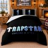 Trapstar Pattern Bedding 3Pcs Set Bed Sheet And Pillowcases For Indoor Bedroom