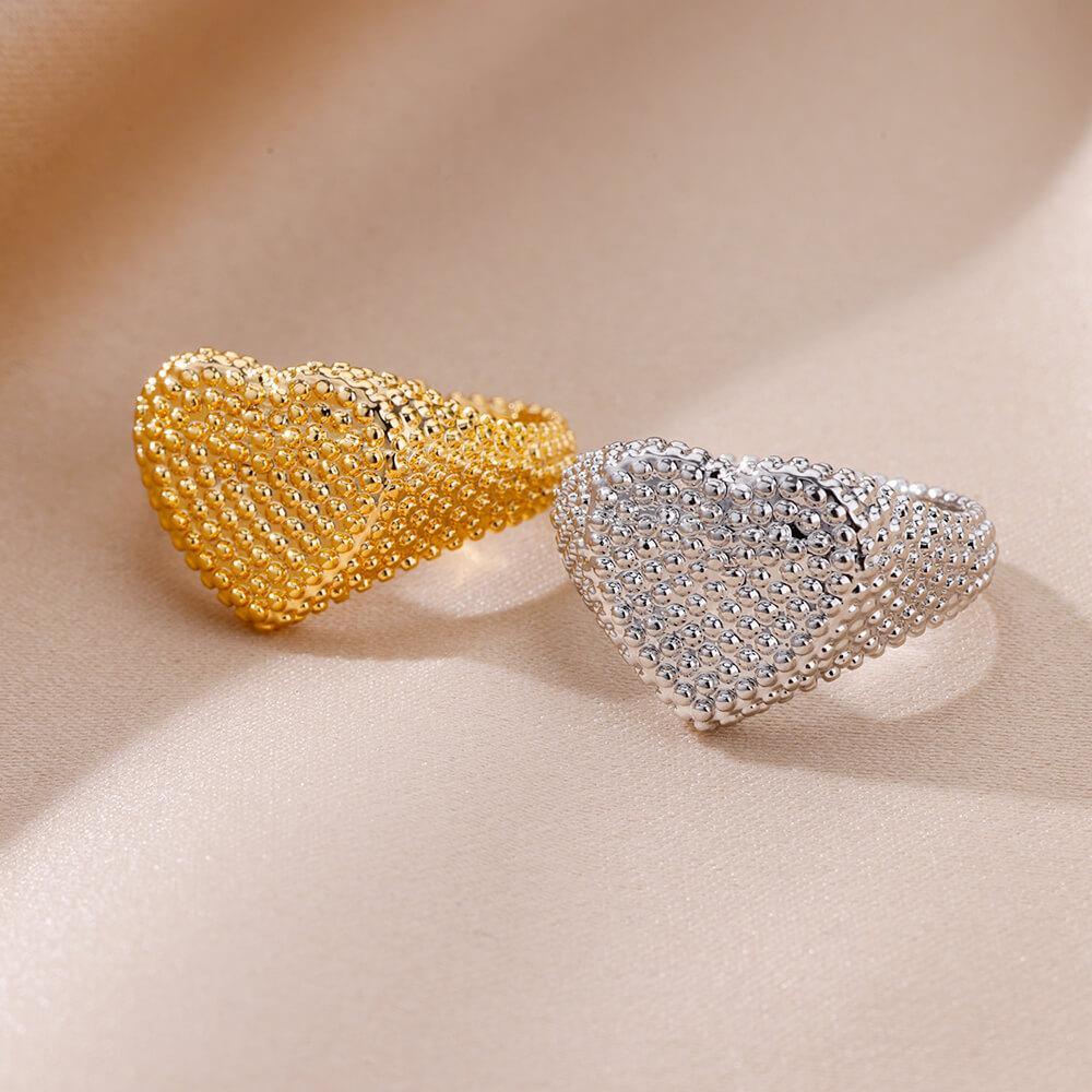 Кольца из нержавеющей стали для женщин с золотым покрытием, регулируемые парные кольца, новинка в аксессуарах, эстетичные, водонепроницаемые, с цирконом, anillos mujer