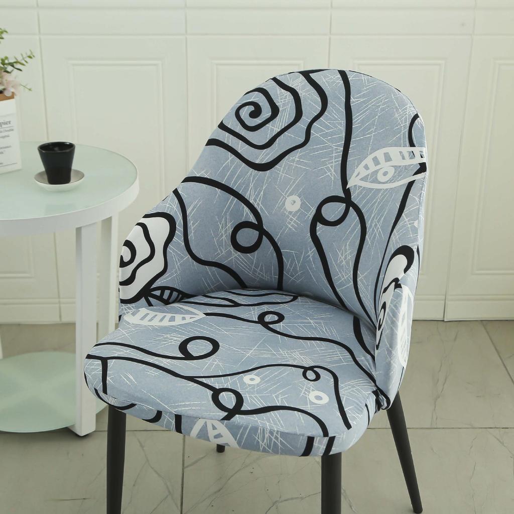 Elastic Curved Chair & Cushion Cover Set - Small Single Sofa Wrap