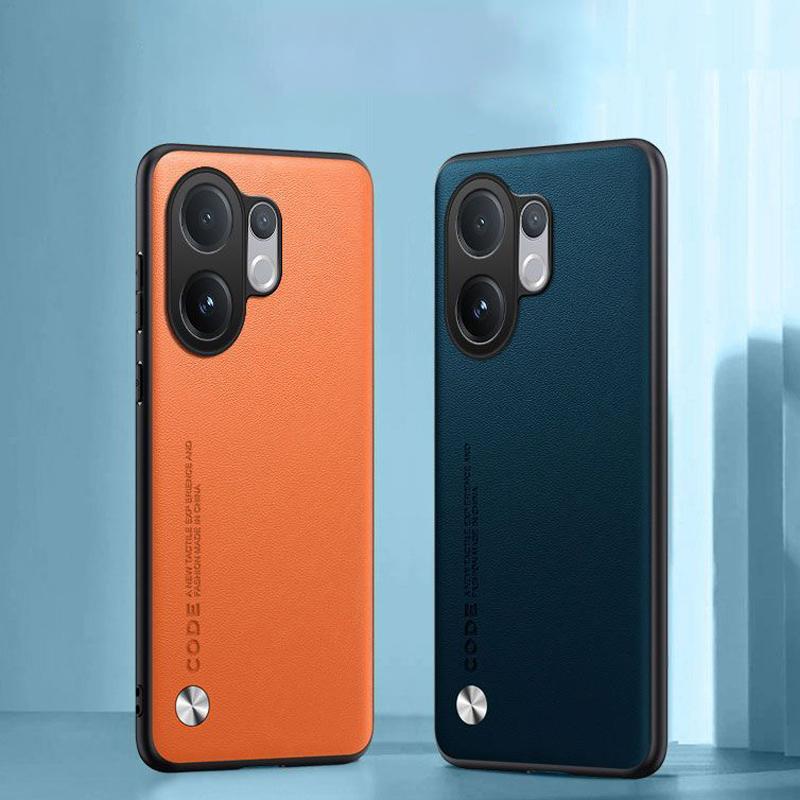 Чехол из ПУ кожи для Vivo V60 5G Задняя крышка Силиконовый Полная защита камеры Чехол для телефона для Vivo V2511 V 60 VivoV60 Матовый Capa