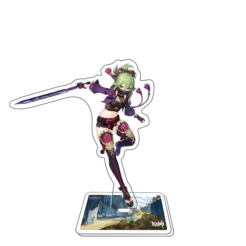 Game Anime Open World Impact Acrylic Cosplay Character Stand Acrylic Figure Stand Painted Desk Decor Ornament Gift