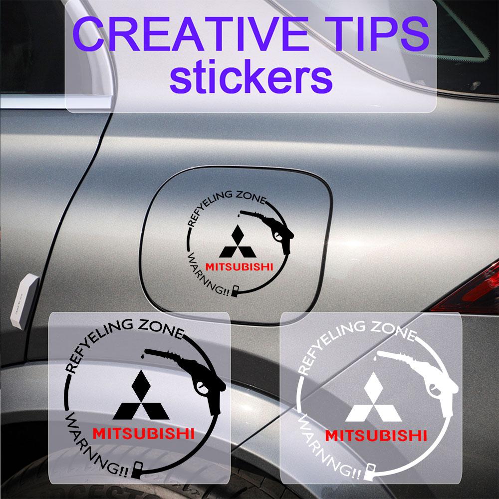 cyptax1 Car Body Fuel Tank Cap Vinyl Decorative Decals Accessories For Mitsubishi 9 Ralliart X EX ASX L200 Colt Outlander Pajero Lancer