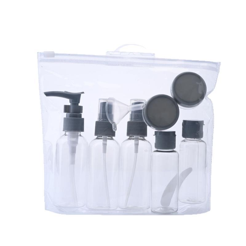 11Pcs Portable Travel Bottles Set 40/60ml Empty Soft Plastic Refillable Leakproof Shampoo Lotion Containers for Trip
