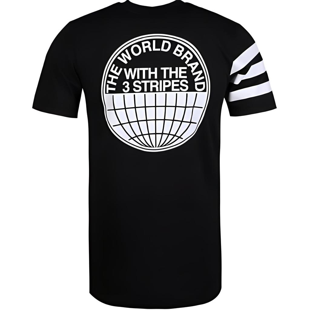 Adidas Футболка с коротким рукавом и круглым вырезом с логотипом Originals, мужские топы, черная CZ1749