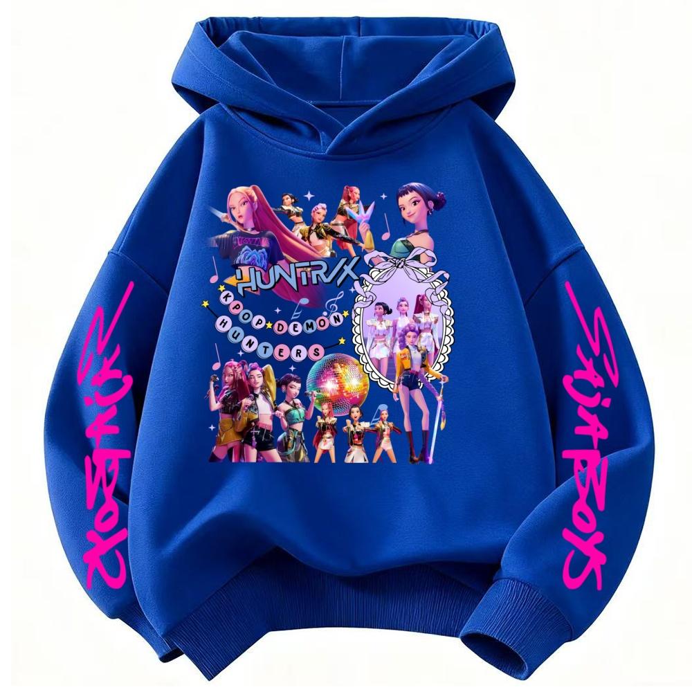 KPop Demon Hunters Hoodie Music Style Girls Fashion Casual Sweatshirt Christmas Kid K-Pop Demon Hunters Hoodies