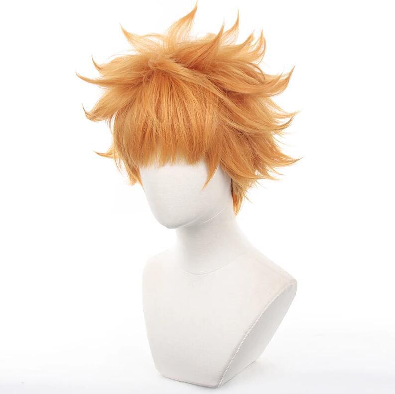 Аниме Blue Lock Hero Kunigami Rensuke парик для косплея 30 см короткие желтые оранжевые термостойкие волосы Team Z No.9 парики + шапочка для парика
