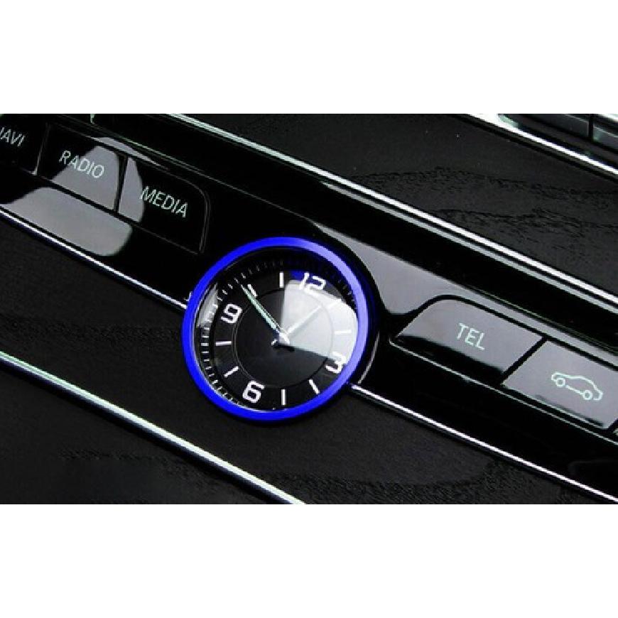 Blue Aluminum Middle Console Clock Ring Cover Trim Fit For Benz C-Class 2015-21