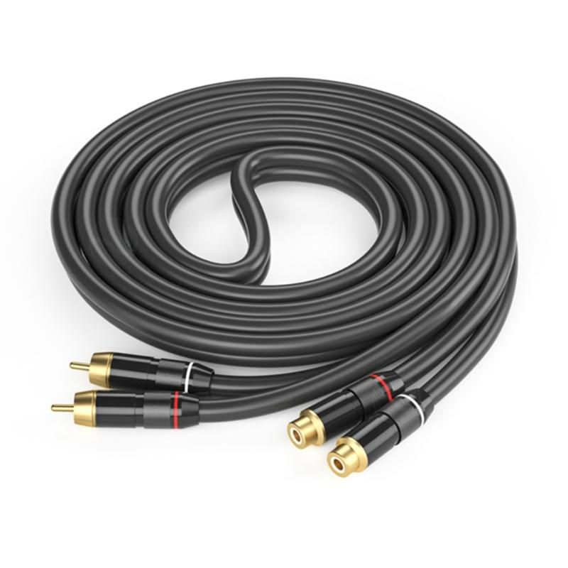 Удлинительный кабель 2RCA Папа-Мама Позолоченный 2RCA Папа на 2RCA Мама Кабель-Адаптер для Расширения Стерео Звука