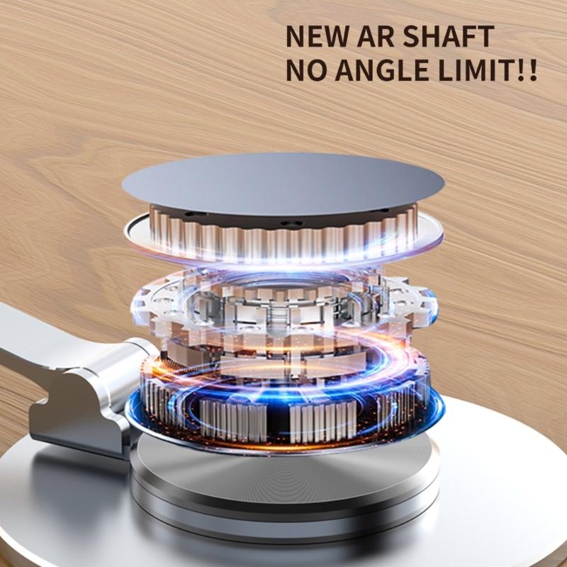 Stable & Portable Aluminum Phone Holder with 360° Rotating Base Perfect for Video Viewing Gaming & Recipe Checking Gift