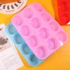 12 Cup Silicone Mold Diy Muffin Cupcake Baking Pan Non Stick Soap Chocolate Making Tools Dishwasher Microwave Bakery Pan