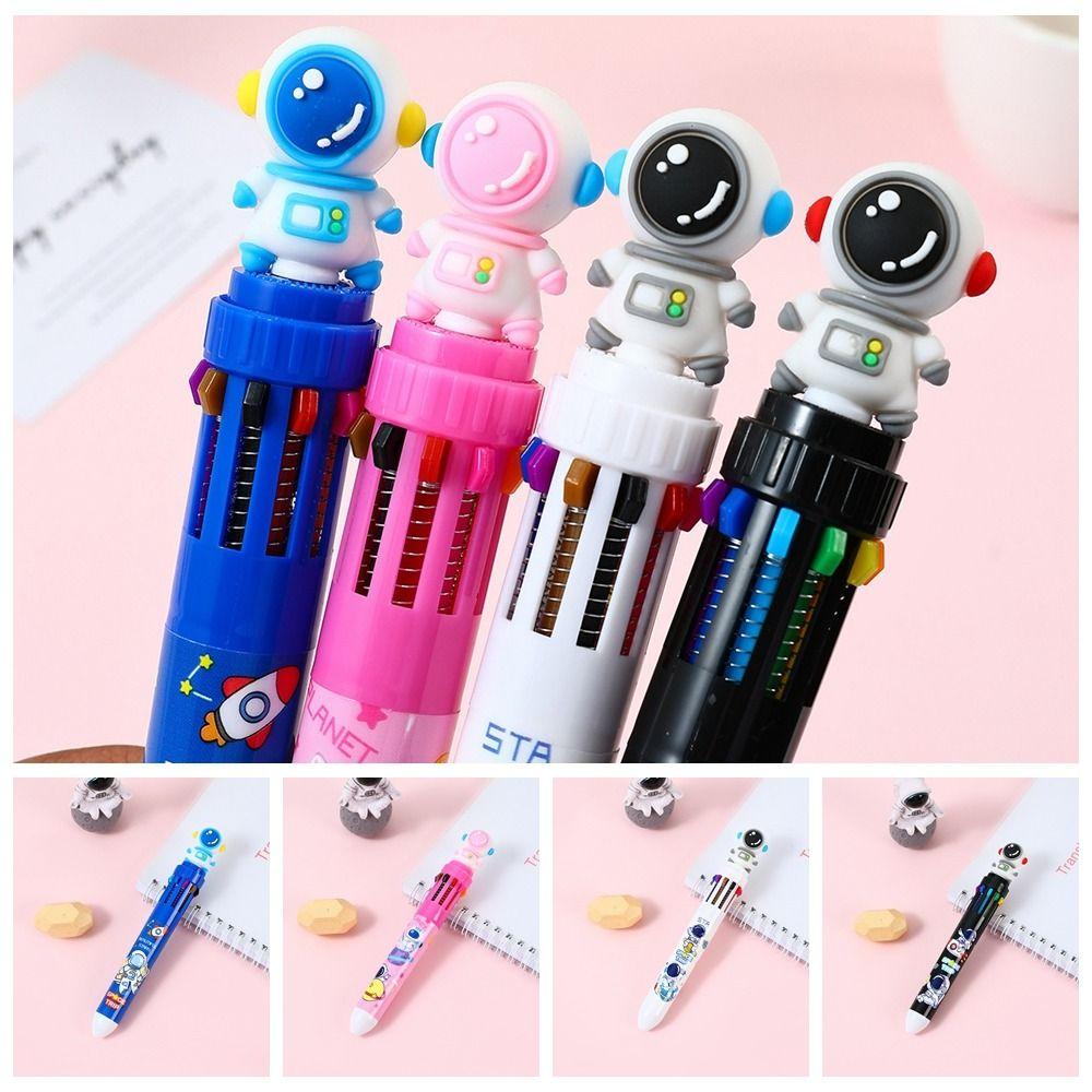 Astronaut 10 Colors Ballpoint Pen Multifunctional Multicolored Pen  Student Stationery