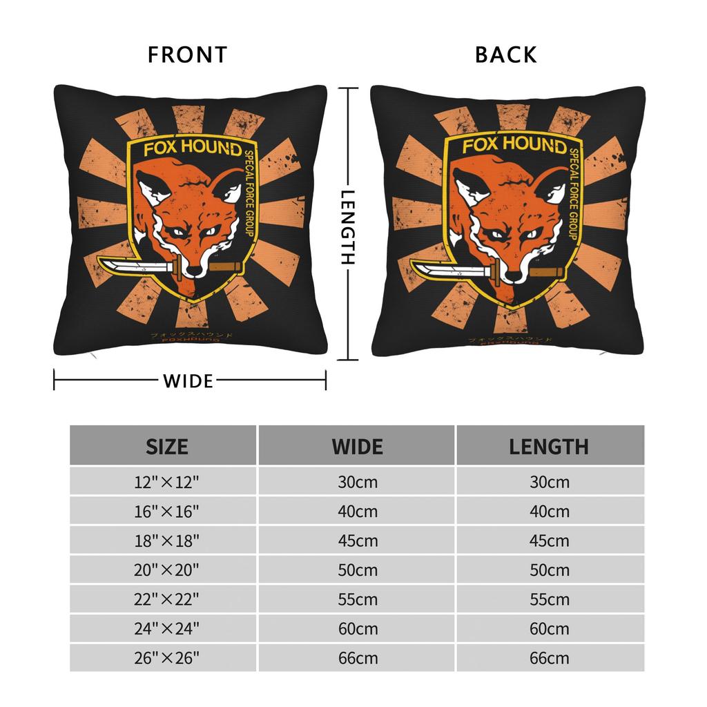 Pillow Cover Mgs Fox Hound Novelty Pillow Case For Office Car Home Decor Pillowcases