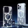 Магнитный чехол «Снежинка и олень» для iPhone 15/16/17 Pro Max - Прозрачный с полным покрытием