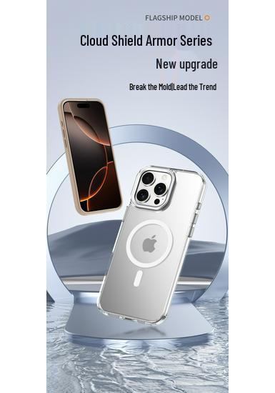MagSafe Compatible Magnetic Clear Phone Case for iPhone 15/16 Pro Max, Skin-Like Design
