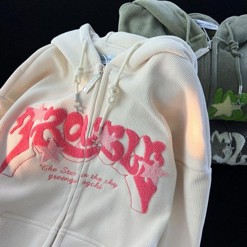 Куртка-свитер с капюшоном, женская осенне-зимняя стеганая удобная свободная повседневная куртка с принтом, универсальная свободная куртка на молнии