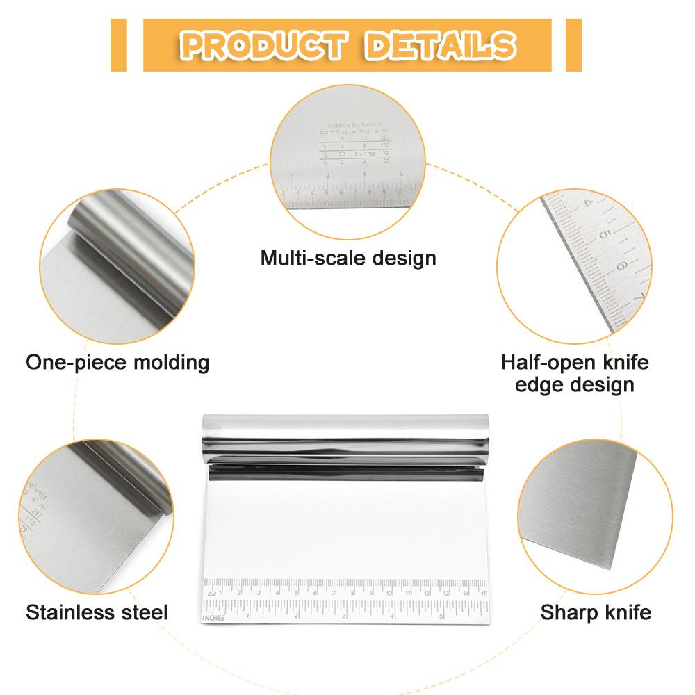 Скребок для торта из нержавеющей стали Формочки для выпечки Выпечка торта Приготовление теста Скребок для помадки Края Инструменты для самостоятельного украшения выпечки
