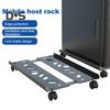 Computer Tower Stand with Adjustable Width 80kg Load-capacity CPU Steel Rolling Stand Adjustable Mobile Cart Holder with Wheels