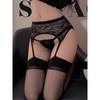 Sexy Black Lace Over-the-Knee Suspender Stockings: Ultra-Thin and Anti-Laddering Design for Women