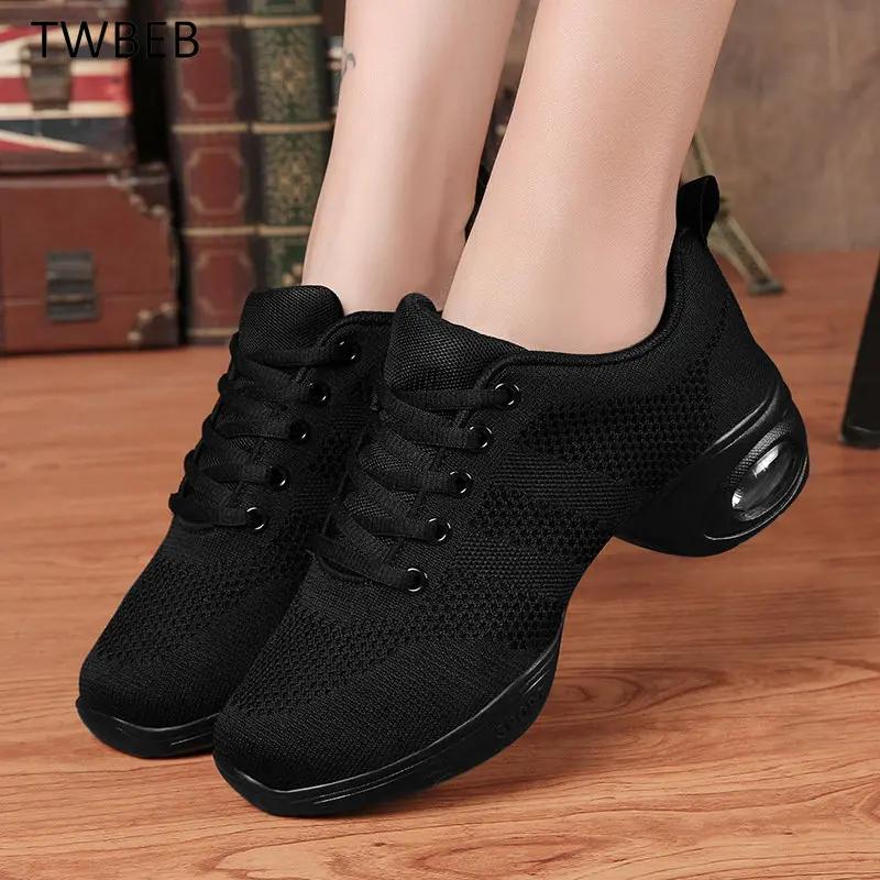 Ladies Sports Feature Soft Outsole Breath Dance Shoes Sneakers for Woman Practice Shoes Modern Dance Jazz Shoes Feminino Zapatos