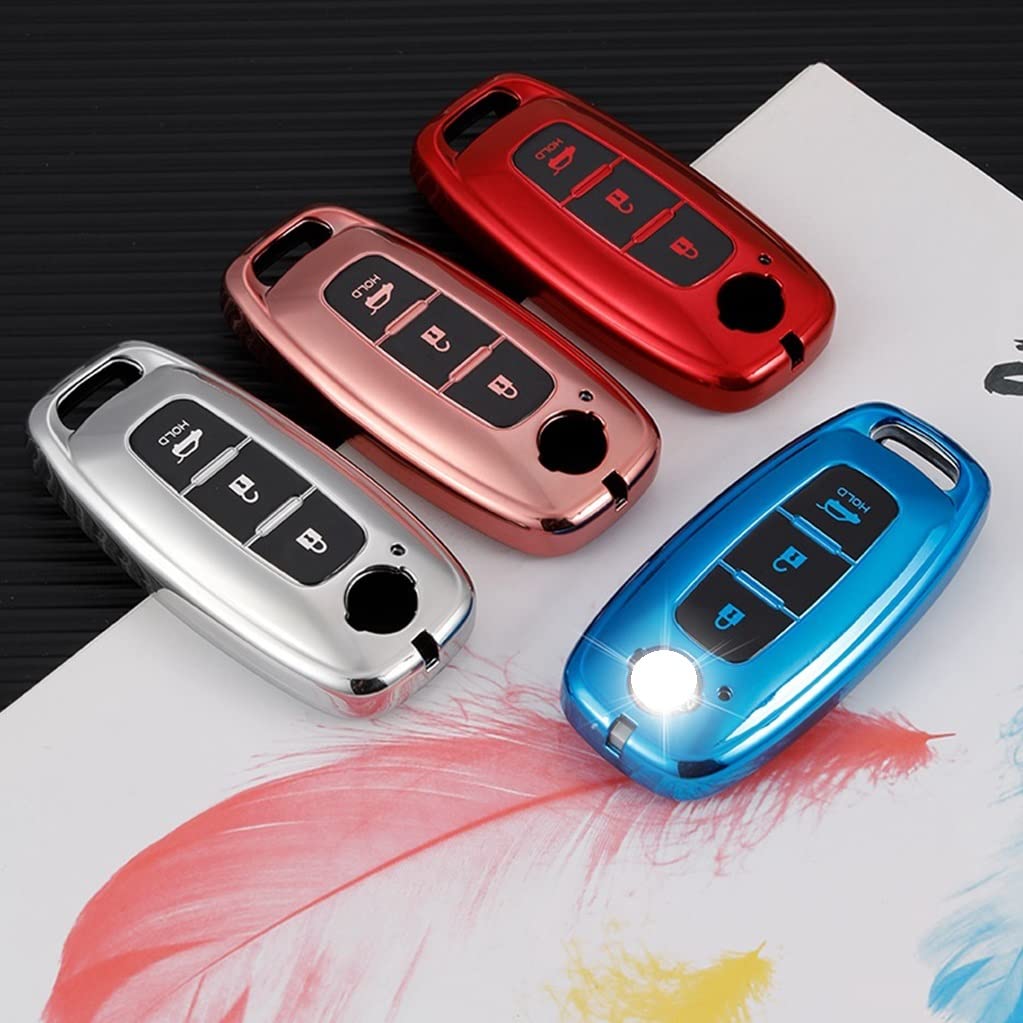 [ZANEKO] Новый чехол для ключа X-Trail Совместимый с Nissan Aria Чехол для ключа Чехол для смарт-ключа Sakura (синий), синий