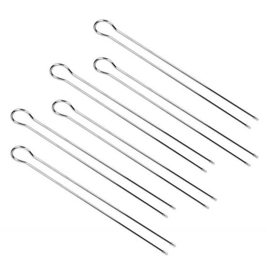 6 шт./компл. шампур для барбекю, кебаб U-образный, многоразовый, пищевой, стейк из нержавеющей стали, крылышки цыпленка, мясо, овощи, гриль, шампур для барбекю, палочка