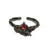 Dark Personality Crow Stacked Ring Opening Adjustable Niche Design Trendy Cool Retro Index Finger Ring
